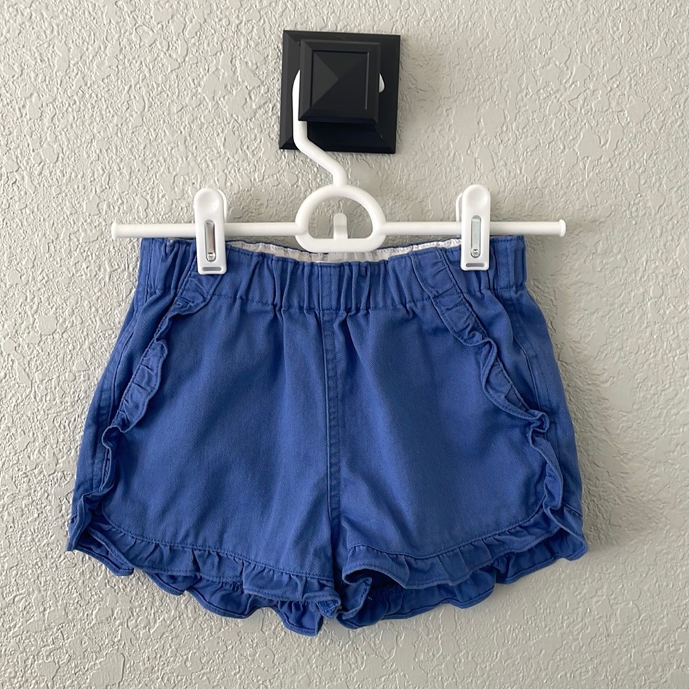 Crewcuts J Crew Blue Ruffle Girl Shorts Size 7